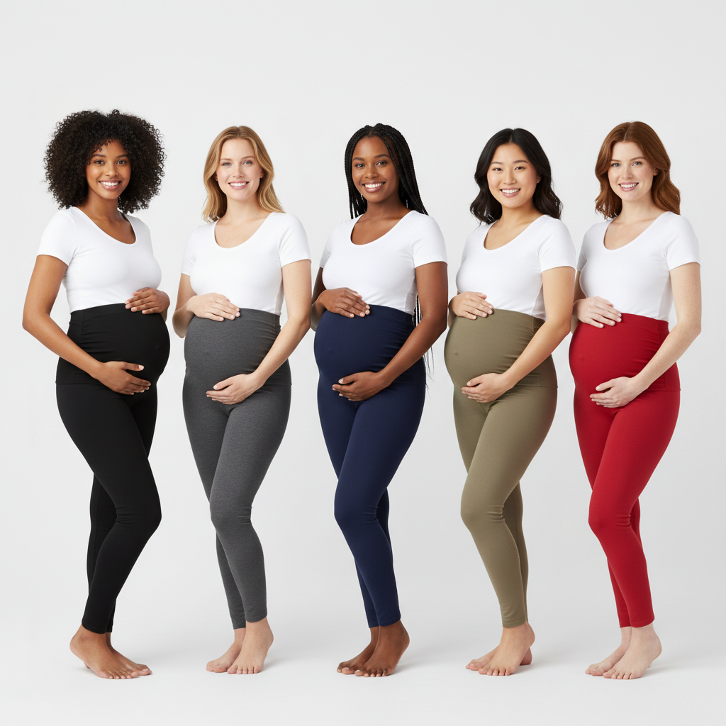 femmes enceinte leggings de grossesse differentes couleures
