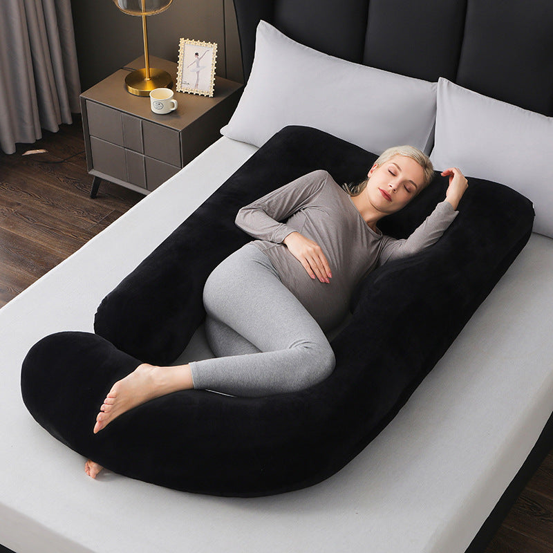 mere coussin de grossesse forme u noir