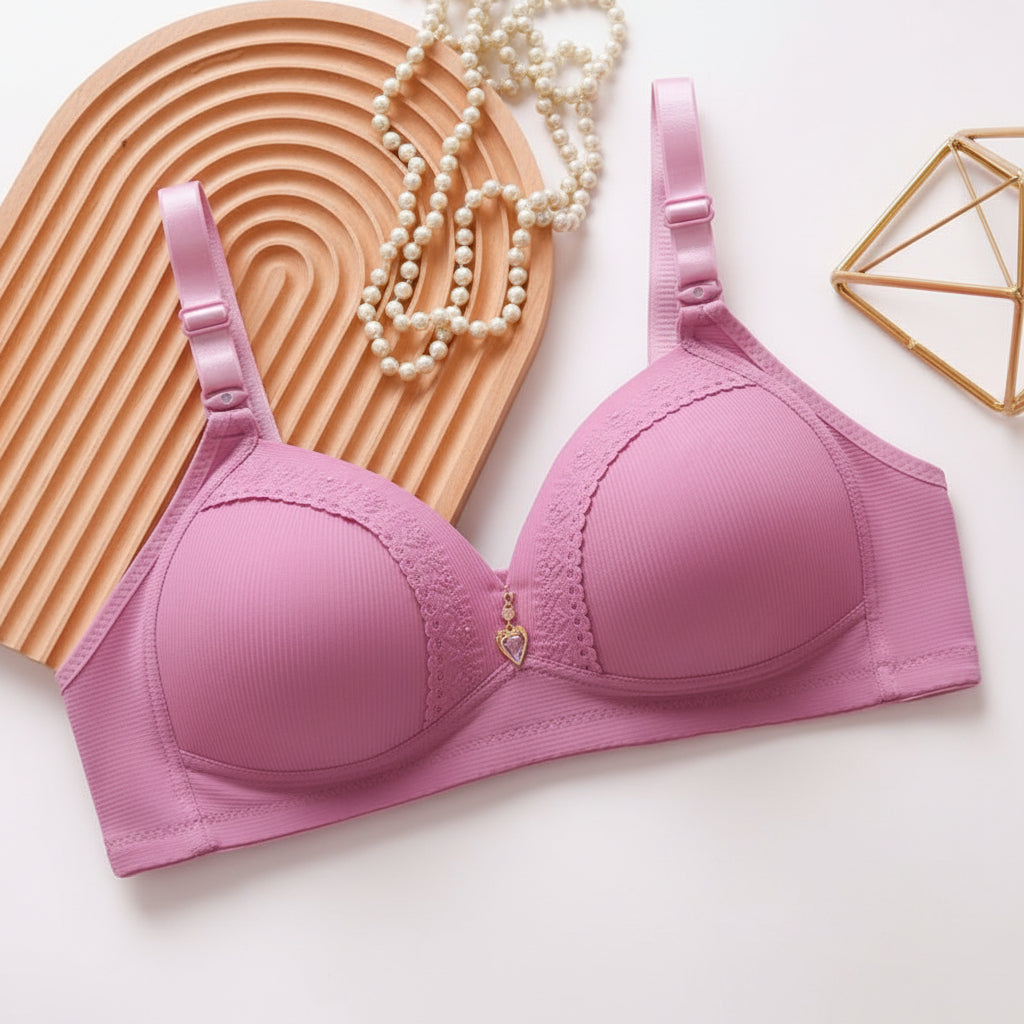 Soutien gorge allaitement grande taille rose