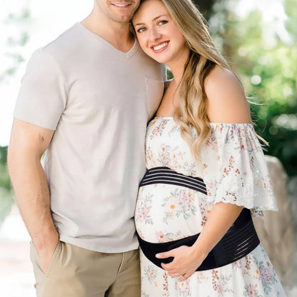 Couple femme enceinte ceinture de grossesse noir