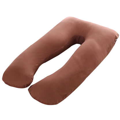 coussin de grossesse pour dormir taie marron