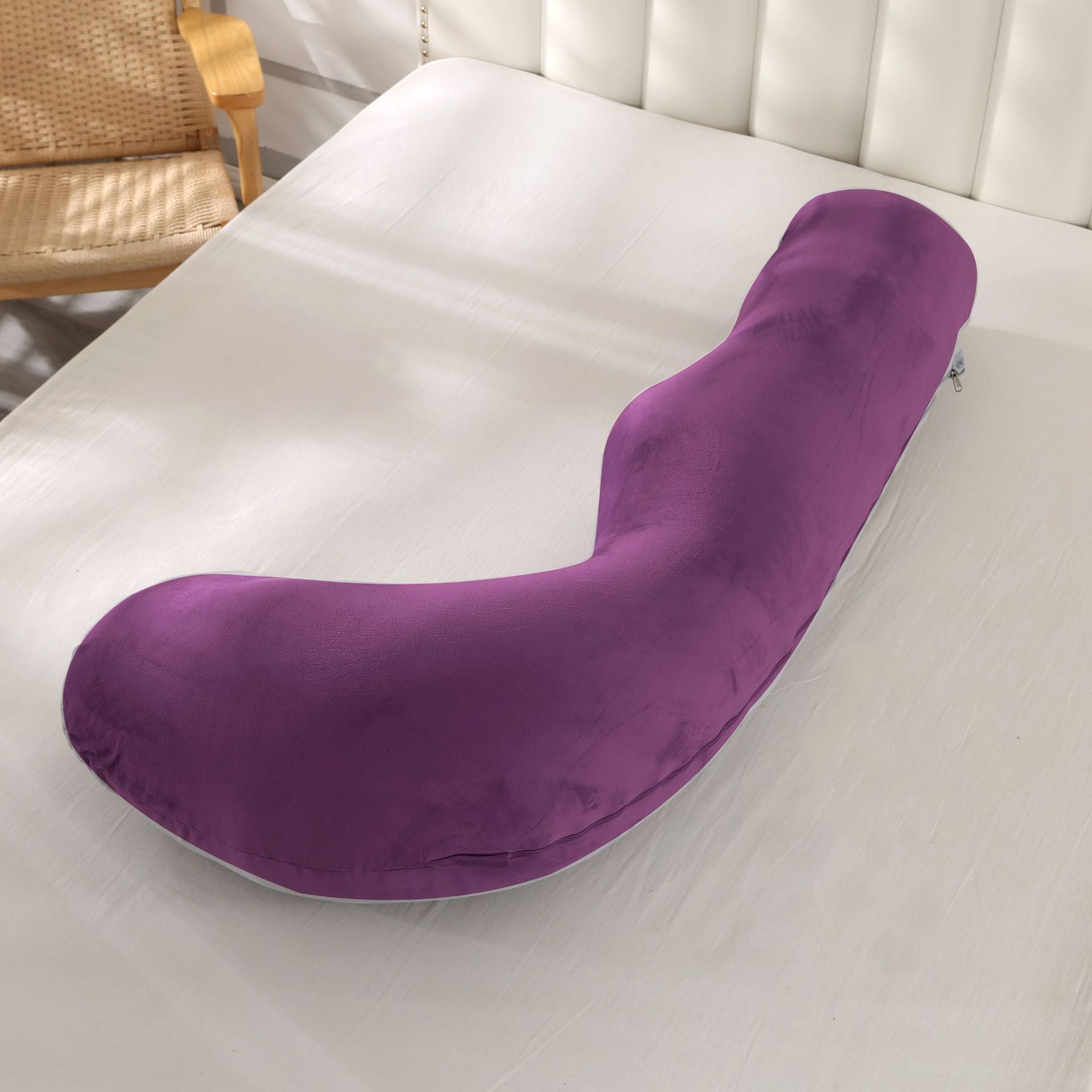 coussin-pour-grossesse-forme-j-mauve