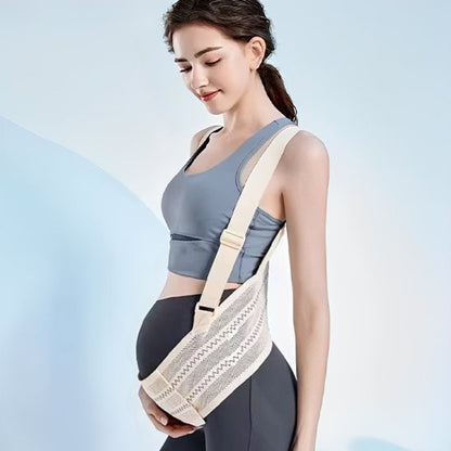 femme enceinte carresse ventre ceinture de grossesse 