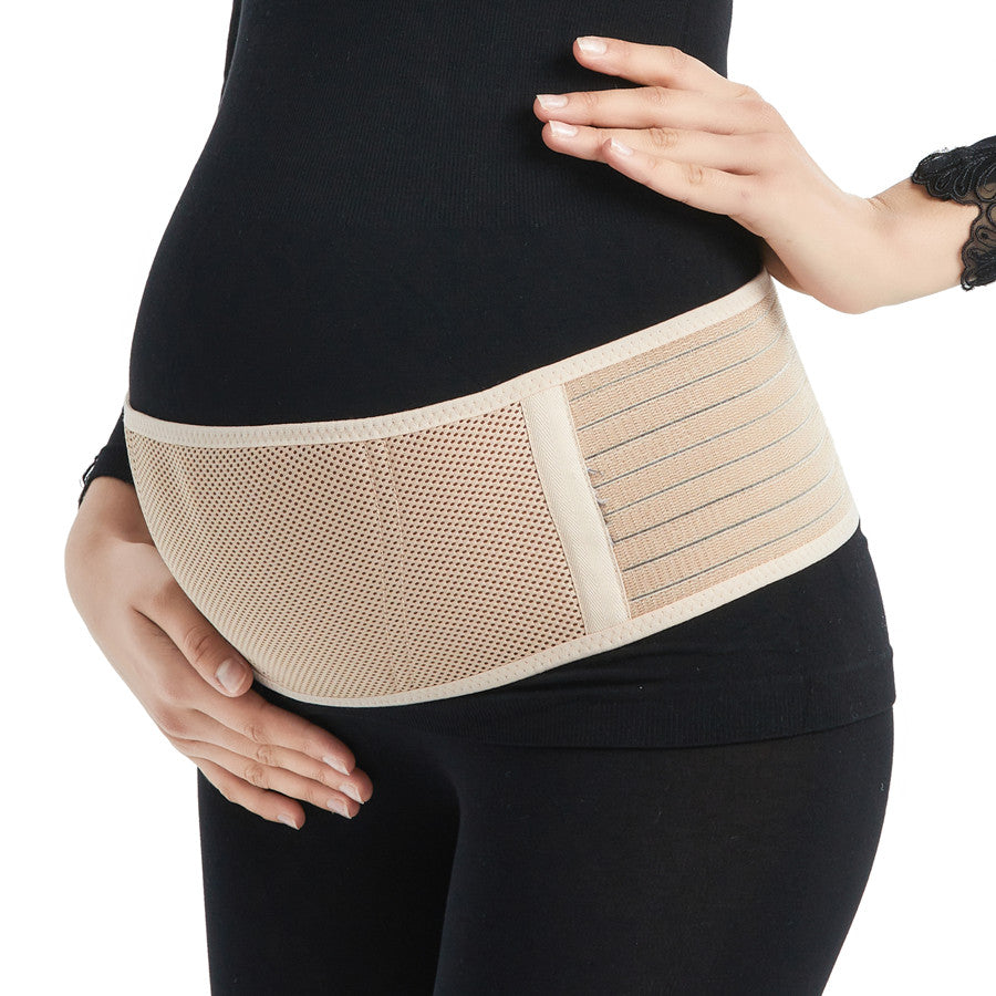 femme enceinte ceinture grossesse couleure beige