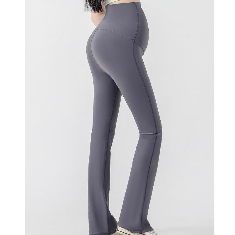 femme enceinte legging grossesse gris evase