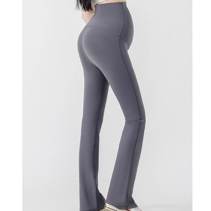 femme enceinte legging grossesse gris evase