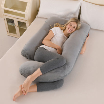 femme enceinte repos coussin  de grossesse pour dormir