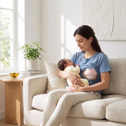 jeune maman bebe salon the tire lait electrique main libre