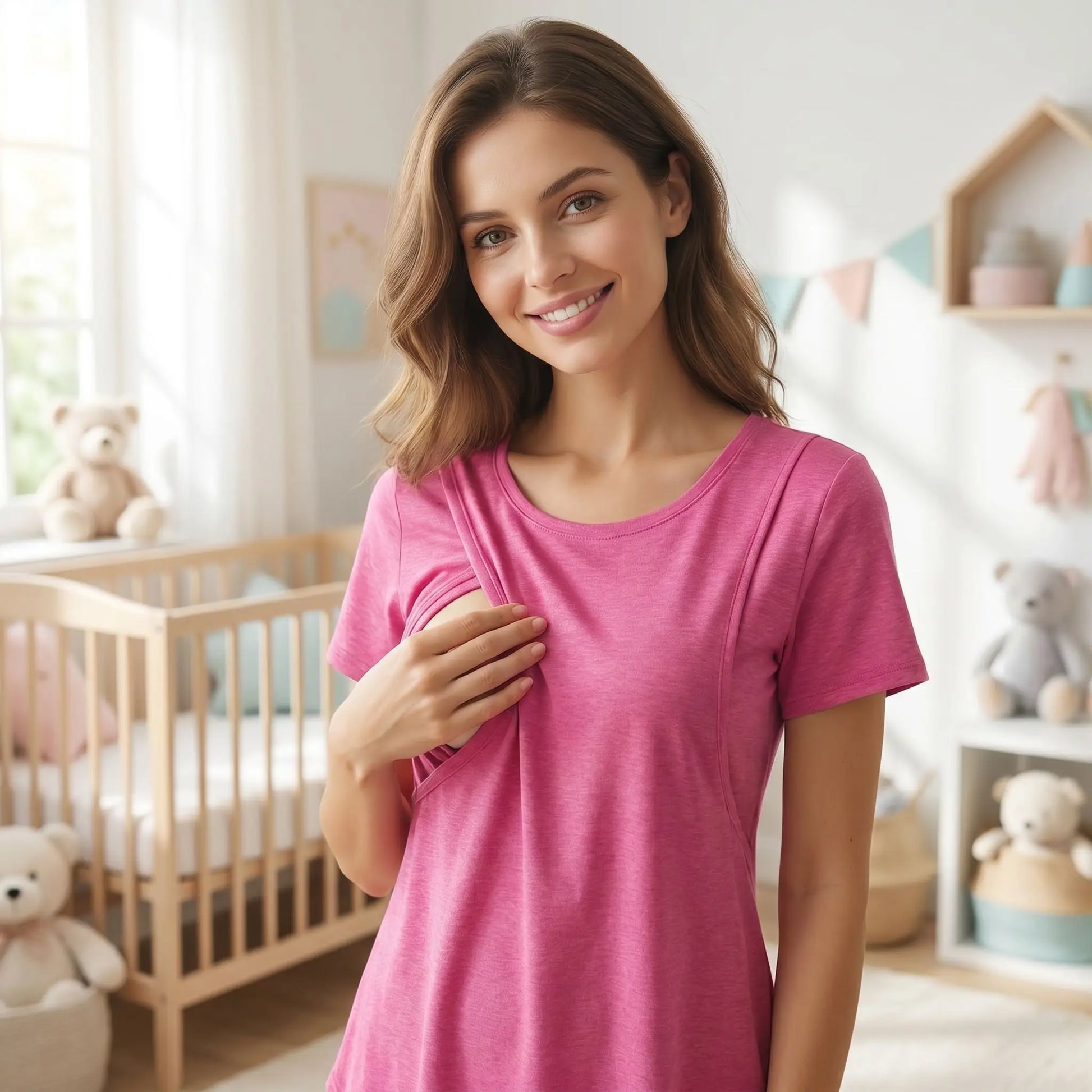 jeune maman t-shirt allaitement