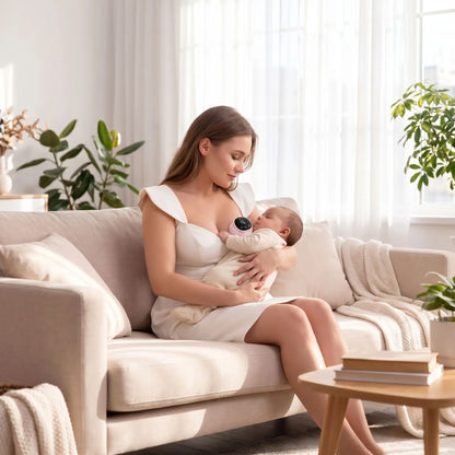 jeune mere salon canape bebe livre