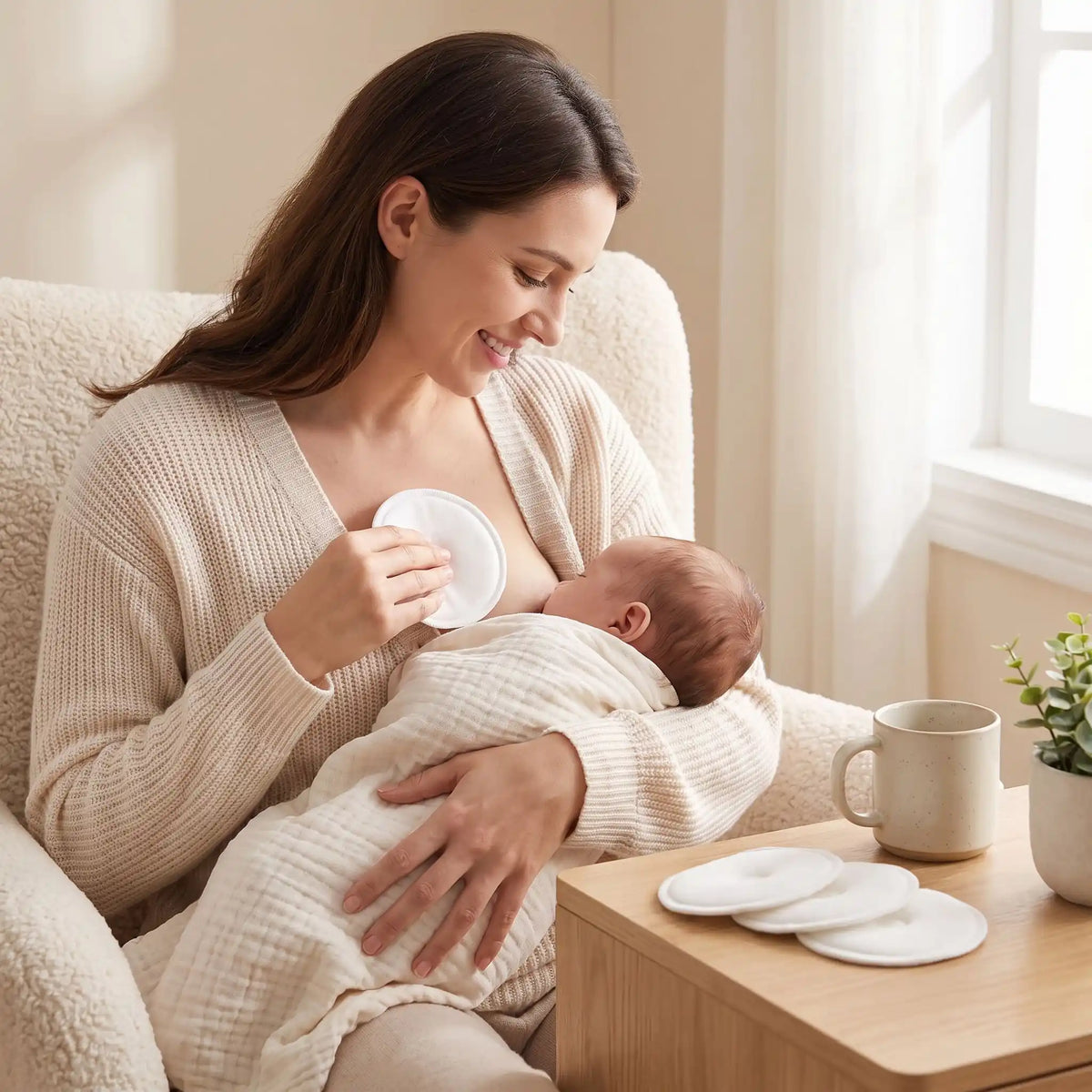 maman bebe canape coussinets d'allaitement lavable