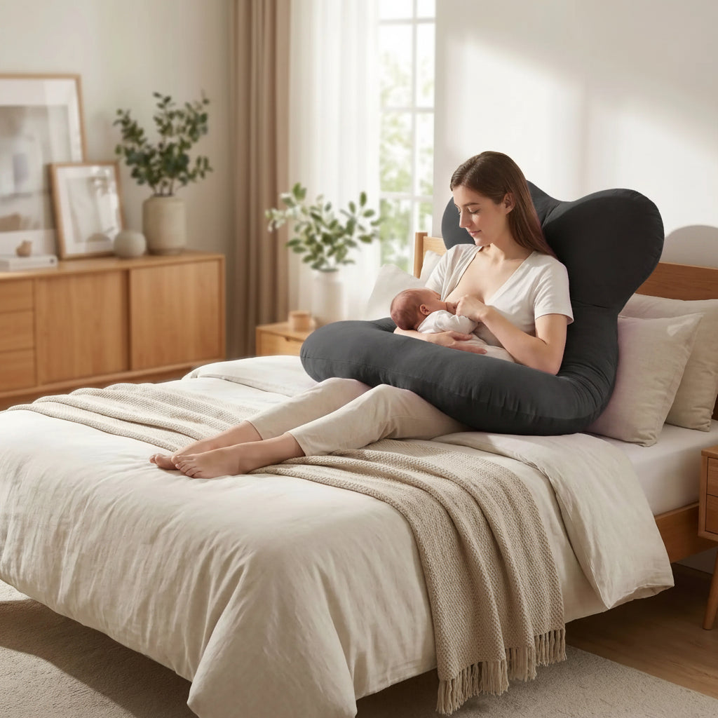 maman bebe coussin allaitement grossesse lit