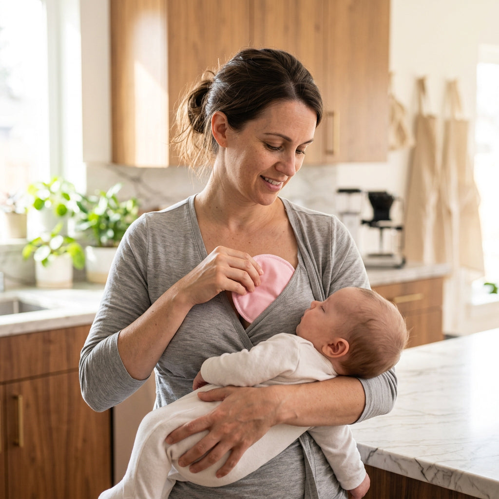 maman bebe Coussinets d'allaitement rose