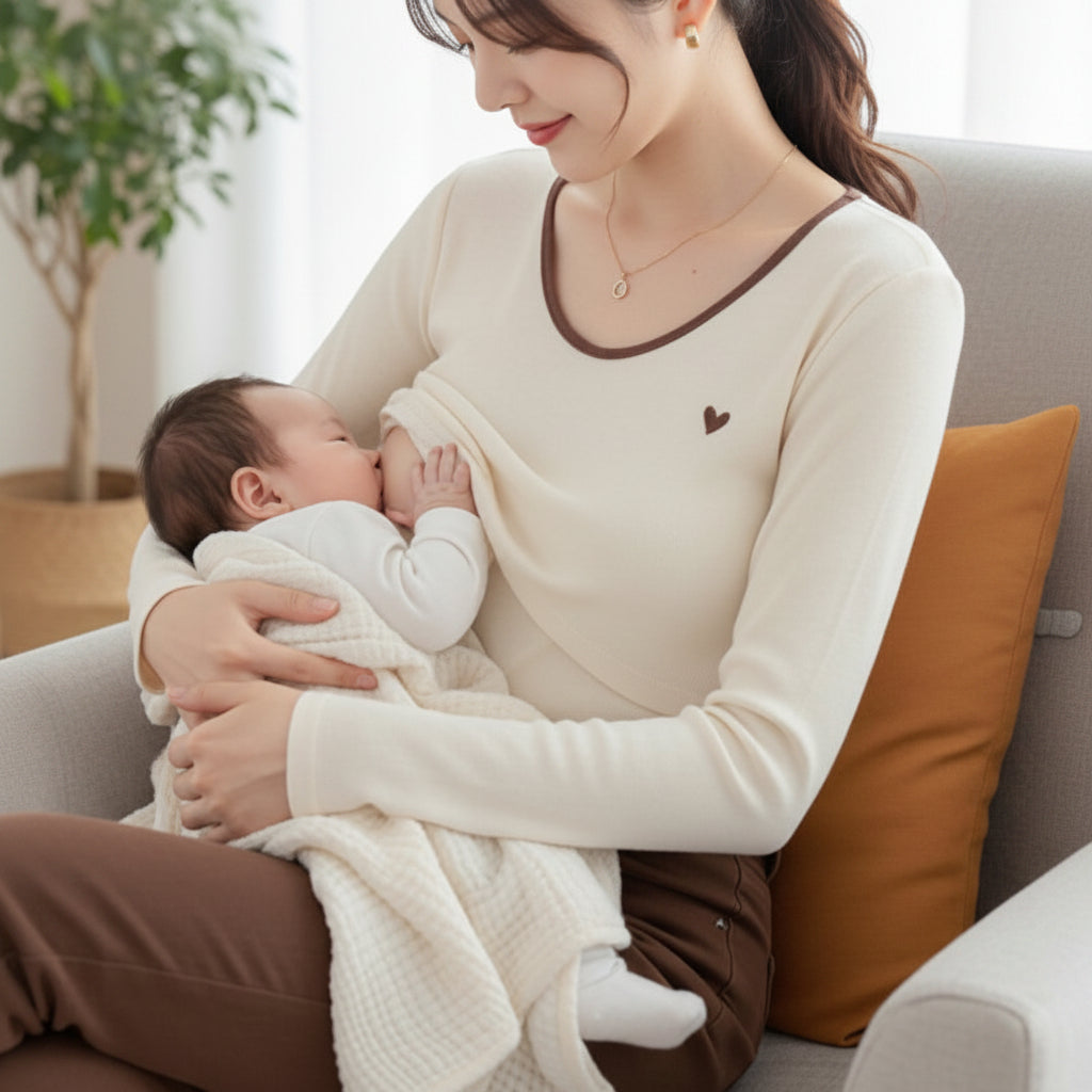 maman bebe tete t shirt allaitement blanc
