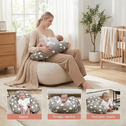 maman bebe tete coussin allaitement chaise berceau trois bebes