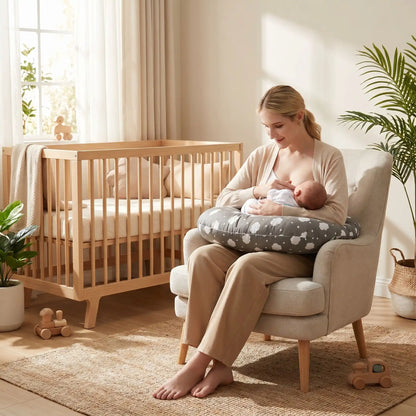 maman bebe tete coussin allaitement chaise berceau
