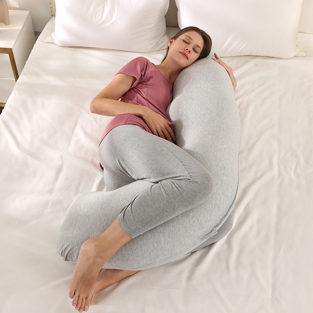 maman dort lit coussin pour grossesse forme j