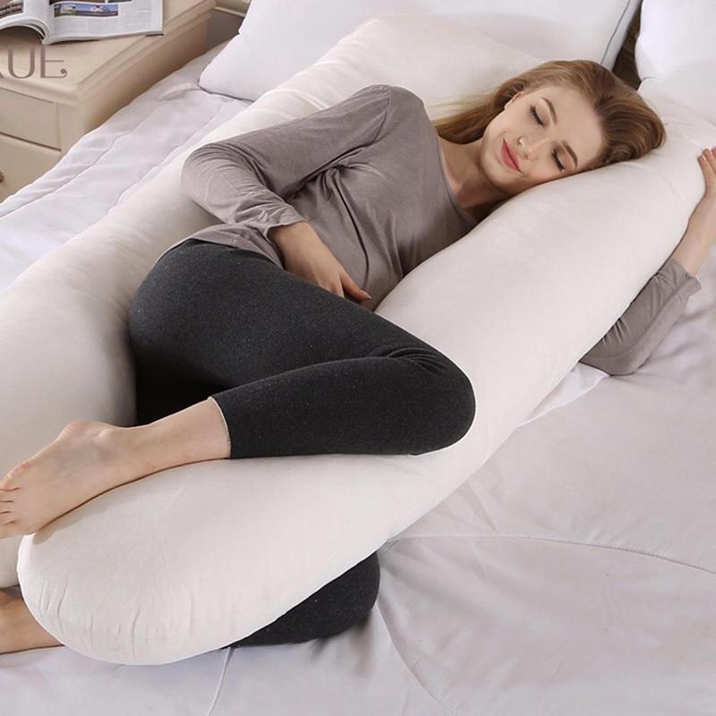 maman dort sur le cote coussin de grossesse pour dormir blanc