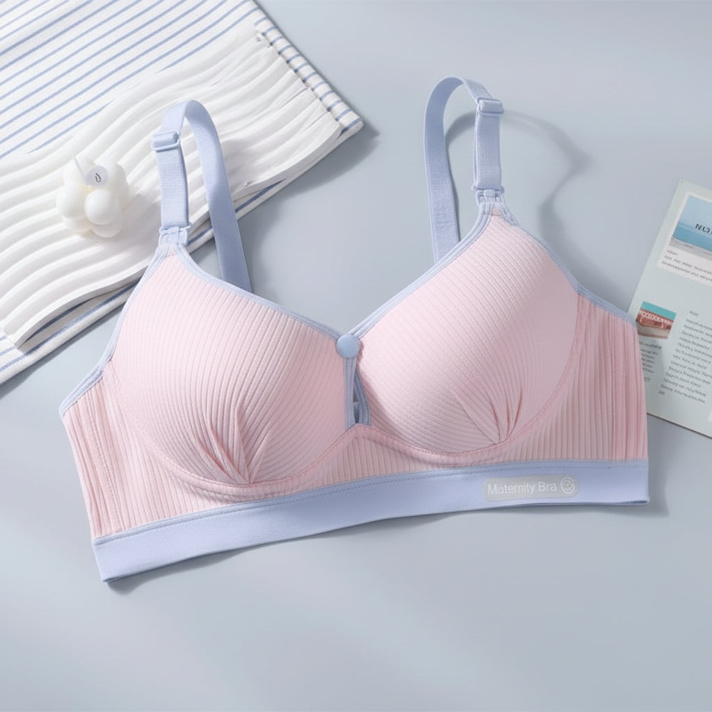 Soutien gorge allaitement rose bleu