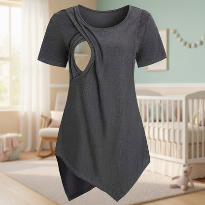 t shirt allaitement gris fonce