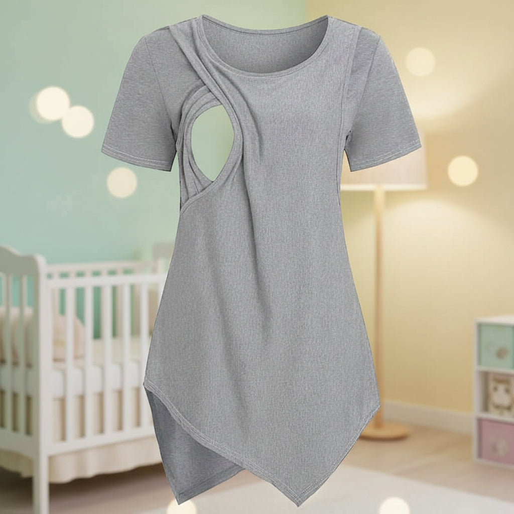 t shirt allaitement gris
