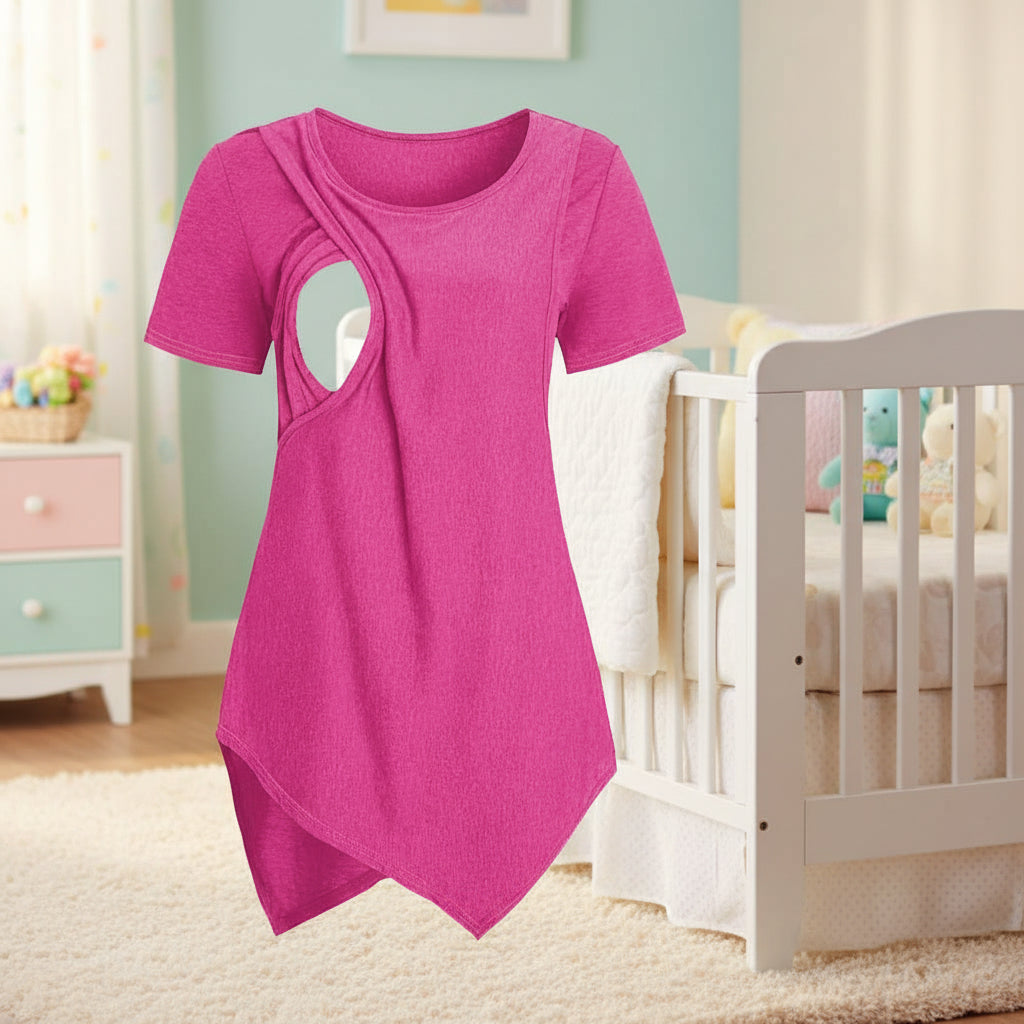 t shirt allaitement rose