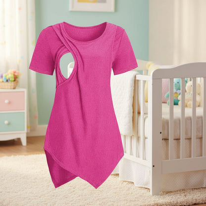t shirt allaitement rose
